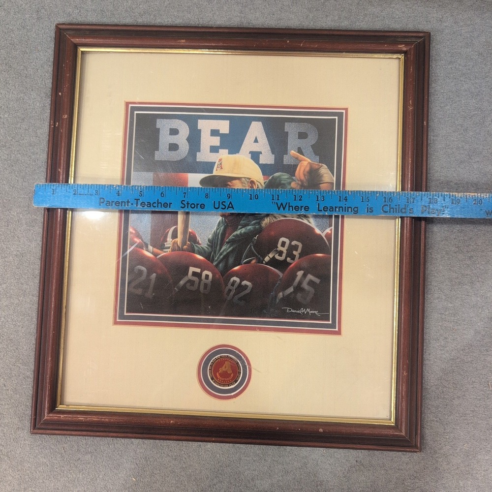 Daniel A Moore Bear Bryant Alabama Crimson Tide Framed Art Print Commemorative - Picture 7 of 8